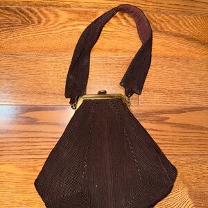 Vintage 1930s-1940s Corde Art Deco Brown Women's Handbag
